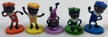 Zwarte Piet Sinterklaas figuren set plastic taarttoppers 6cm beschikbaar voor biedingen