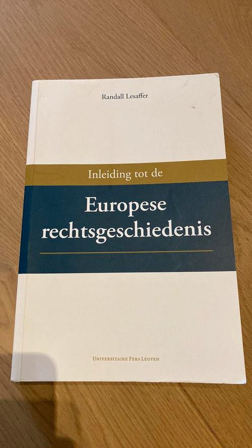 Inleiding tot de Europese rechtsgeschiedenis, Boeken, Studieboeken en Cursussen, Gelezen, Ophalen