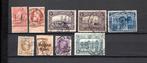 België  lot voor opzoekingen op perfins  9 zegels  zie verso, Verzenden, Gestempeld, Gestempeld