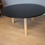Ronde zwarte tafel, Huis en Inrichting, Ophalen, Zo goed als nieuw, Rond