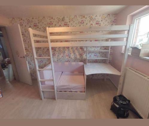 Hoogslaper met lounge en bureau, Huis en Inrichting, Slaapkamer | Stapelbedden en Hoogslapers, Gebruikt, Hoogslaper, Ophalen