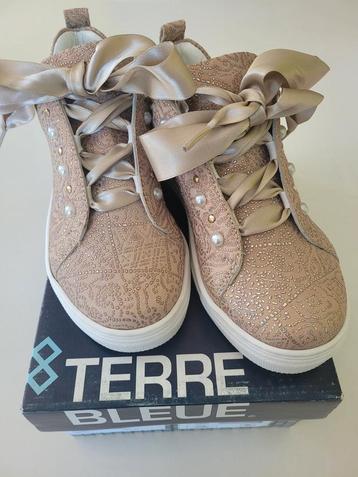 NIEUW Feestelijke sneakers goud-taupe mt 33 van Terre Bleue