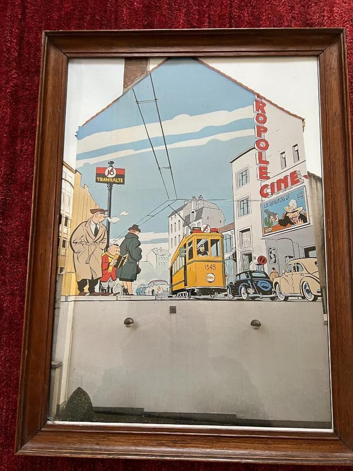 Poster stripmuur "Le jeune Albert" in Brussel Yves Chaland., Antiek en Kunst, Curiosa en Brocante, Ophalen of Verzenden