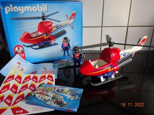 Playmobil Brandweerhelikopter - 4824*VOLLEDIG*PRIMA STAAT*, Kinderen en Baby's, Speelgoed | Playmobil, Complete set, Ophalen of Verzenden