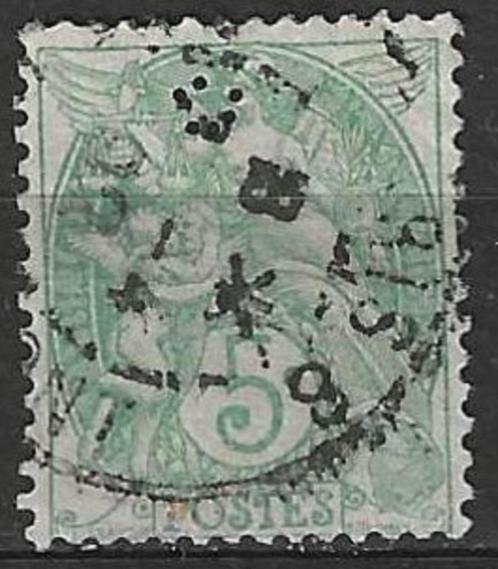 Frankrijk 1900/1924 - Yvert 111perf - Type Blanc - 5 c. (ST), Postzegels en Munten, Postzegels | Europa | Frankrijk, Gestempeld