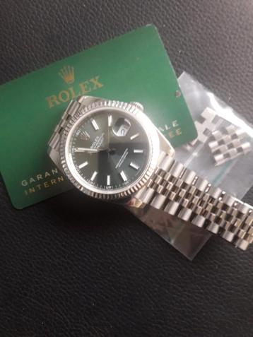 Rolex date just  mintgreen 41mm  3225    disponible aux enchères