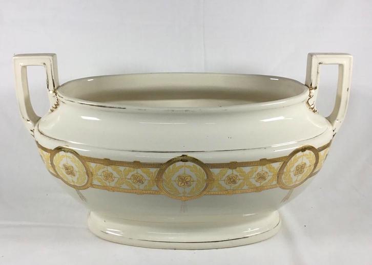 BFK Boch Freres Keramis Art Nouveau keramiek middenstuk, Antiek en Kunst, Antiek | Keramiek en Aardewerk, Ophalen of Verzenden