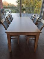 Tafel met 6 stoelen - landelijke stijl, Huis en Inrichting, Tafels | Eettafels, Ophalen, Gebruikt, Landelijk