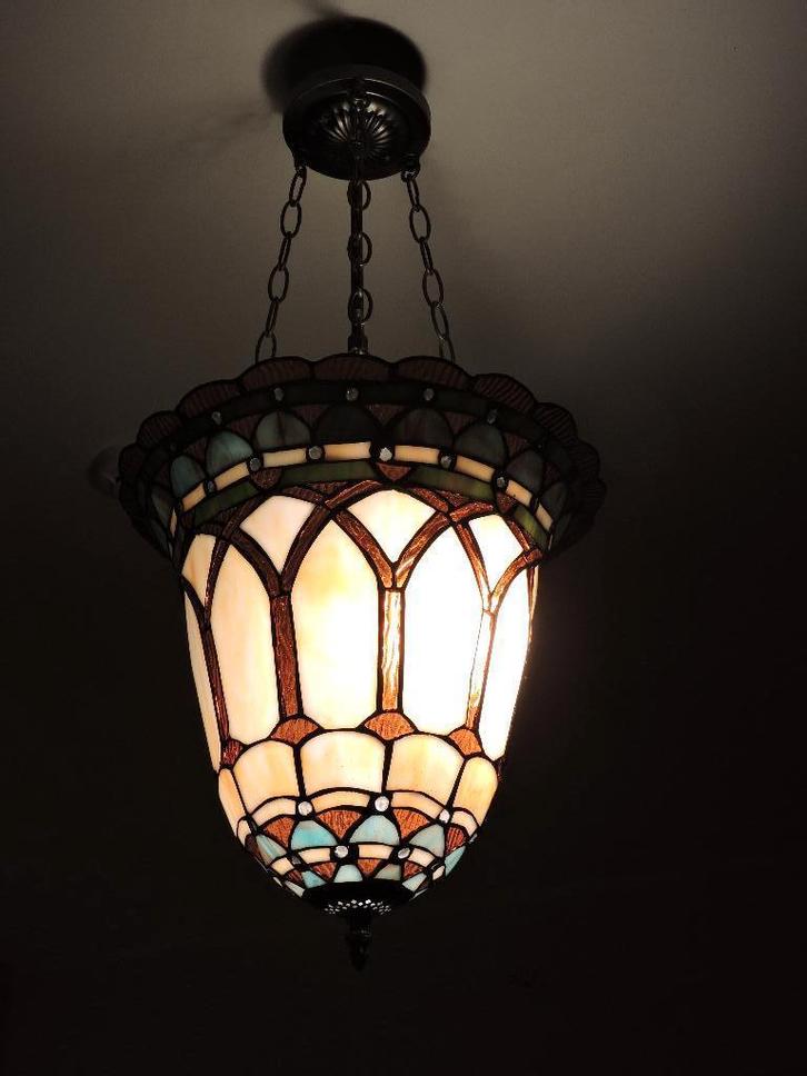 Plafonnier, Huis en Inrichting, Lampen | Plafondlampen, Zo goed als nieuw, Glas, Metaal, Overige materialen, Ophalen