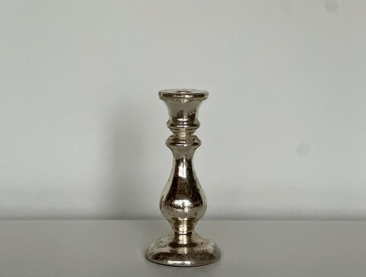 Antieke kandelaar | Zilverglas, Antiek en Kunst, Antiek | Kandelaars, Glas, Ophalen