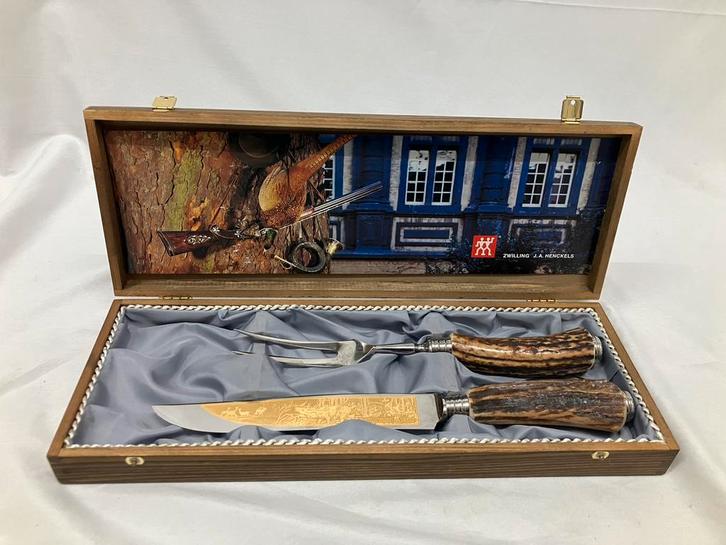 Vintage trancheerset Zwilling J.A. Henckels Solingen., Huis en Inrichting, Keuken | Bestek, Zo goed als nieuw, Ophalen of Verzenden
