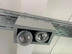 Verlichting: 2 spots in een bak, Huis en Inrichting, Lampen | Spots, Ophalen, Zo goed als nieuw, Plafondspot of Wandspot, Inbouw