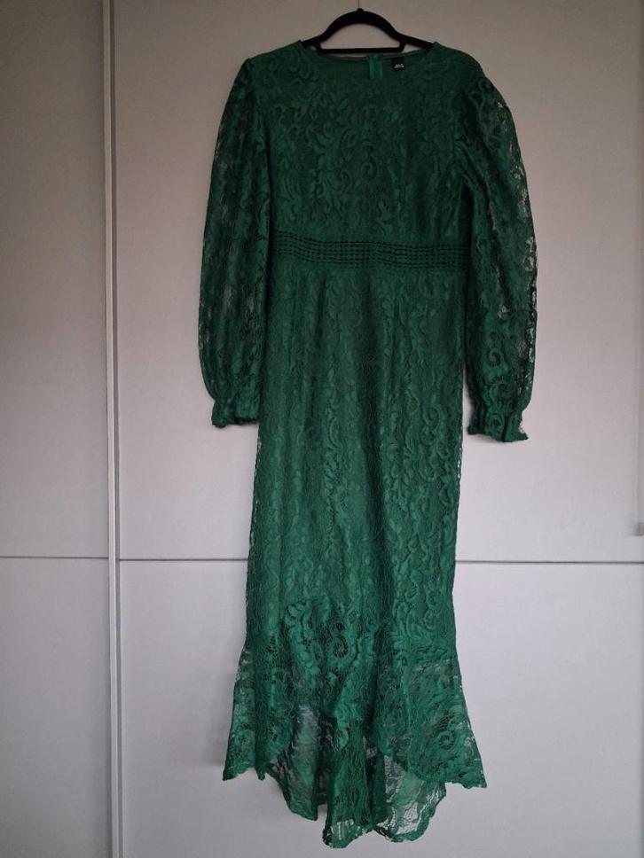 Robe de soirée en dentelle verte - XL, Vêtements | Femmes, Robes, Comme neuf, Taille 46/48 (XL) ou plus grande, Vert, Sous le genou