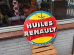 Ancien panneau publicitaire Huiles Renault, Enlèvement, Utilisé, Panneau publicitaire