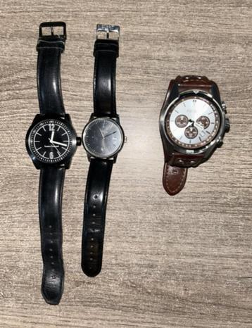 3 heren horloges, Fossil, Esprit en Bruno Banani beschikbaar voor biedingen