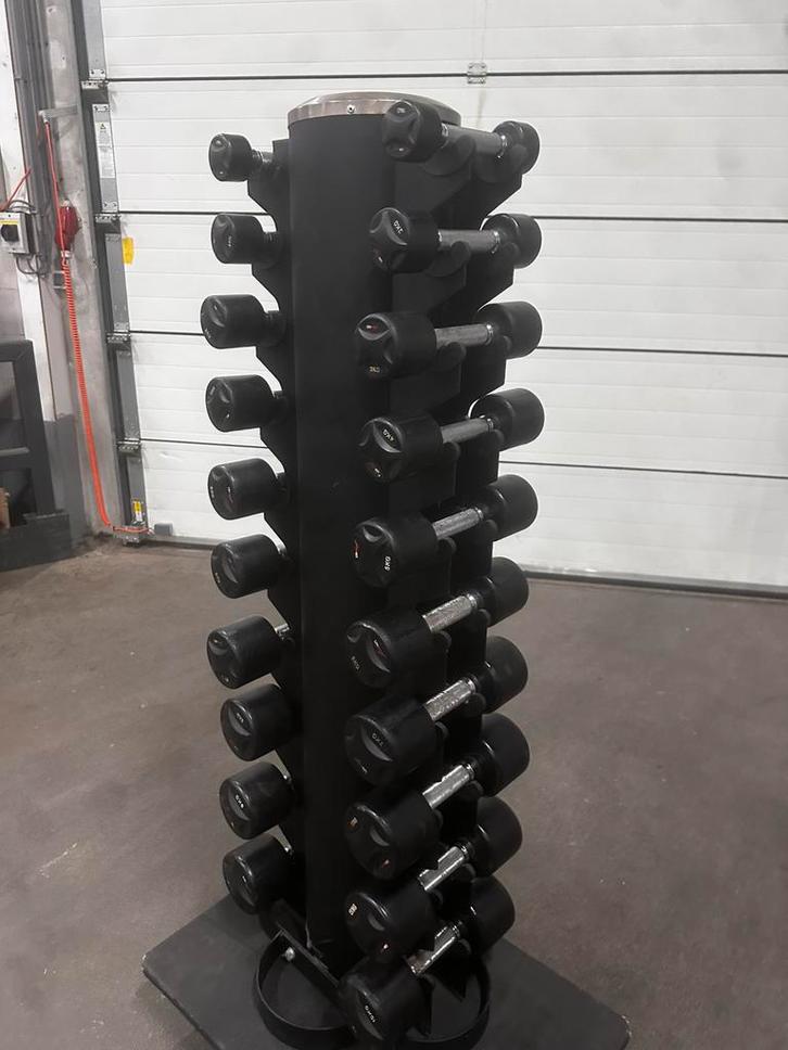 Lifemaxx Dumbells 1kg t/m 10kg + Opbergrek, Sport en Fitness, Fitnessmaterialen, Gebruikt, Overige typen, Ophalen