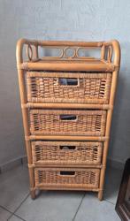 Rotan ladenkast, Huis en Inrichting, Ophalen, Minder dan 50 cm, Zo goed als nieuw, 3 of 4 laden