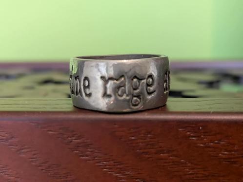 Rage Against The Machine - Official Ring Collector Size T, Handtassen en Accessoires, Ringen, Gebruikt, Heer, 19 tot 20, Zilver
