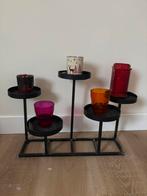 Planten rekje of kaarsen houders zwart staal, Enlèvement, Comme neuf