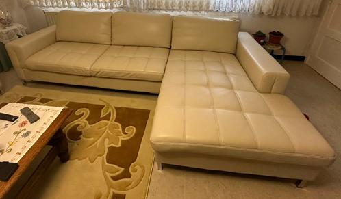 Zo goed als nieuw zetel + 4 kussens, Huis en Inrichting, Zetels | Complete zithoeken, Zo goed als nieuw, Leer, Ophalen