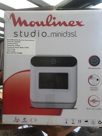 Moulinex studio Minet3 SL dim. 46,5 x 42 x 43,5 cm, Neuf, Classe énergétique A ou plus économe, Moins de 10 litres, Moins de 45 cm