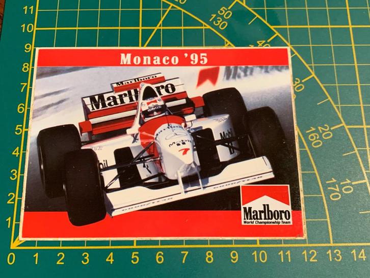 Sticker 1995 Monaco Marlboro F1 McLaren Mercedes Mansell, Verzamelen, Stickers, Ophalen of Verzenden
