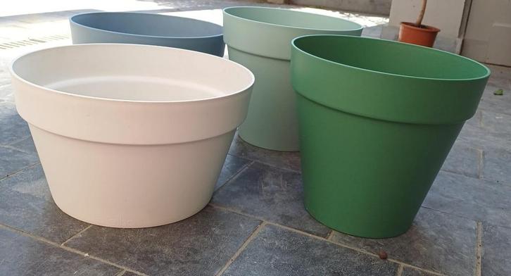 Bloempotten Elho - 4 stuks, Tuin en Terras, Bloempotten, Kunststof, Binnen, Balkon, Ophalen