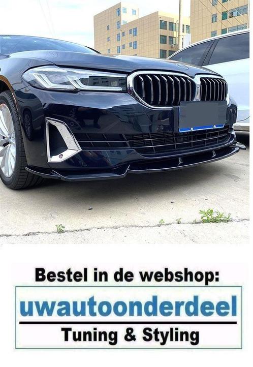 Spoiler Voorspoiler Zwart Voor BMW 5 Serie G30 G31 LCI Luxur, Auto diversen, Tuning en Styling, Verzenden