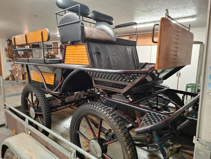 Van Den Heuvel enkelspan koets, Dieren en Toebehoren, Rijtuigen en Koetsen, Gebruikt, Marathonwagen, Paard