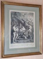 Rubens tekening 75 x 59 achter glas, Enlèvement
