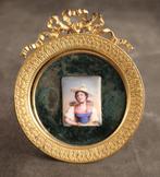 Striklijstje met geschilderd portret, Antiek en Kunst, Antiek | Woonaccessoires, Verzenden