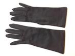 Gants noirs vintage à fine doublure chaude - Taille 6.5 à 7, Enlèvement ou Envoi, Porté, Gants