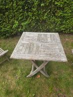 Teak houten tuintafel met 6 teaken stoelen, Tuin en Terras, Ophalen, Zo goed als nieuw