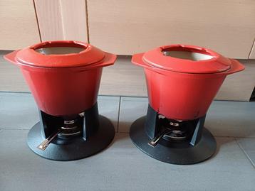 creuset fondue fonte in kersenrood beschikbaar voor biedingen