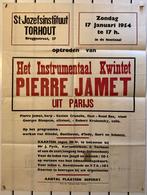 Originele affiche: Pierre Jamet 1954 te Torhout, Verzamelen, Posters, Ophalen of Verzenden, Zo goed als nieuw