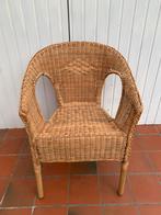 Vintage fauteuil van rotan, Tuin en Terras, Ophalen, Gebruikt, Rotan