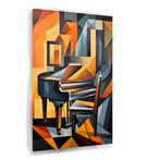Peinture sur verre Piano 80x120cm + Système d'accrochage, Maison & Meubles, 100 à 125 cm, 75 cm ou plus, Envoi, Création originale