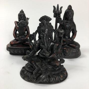 Lot (3) Budha / Shiva / Ganesh beeldjes beschikbaar voor biedingen