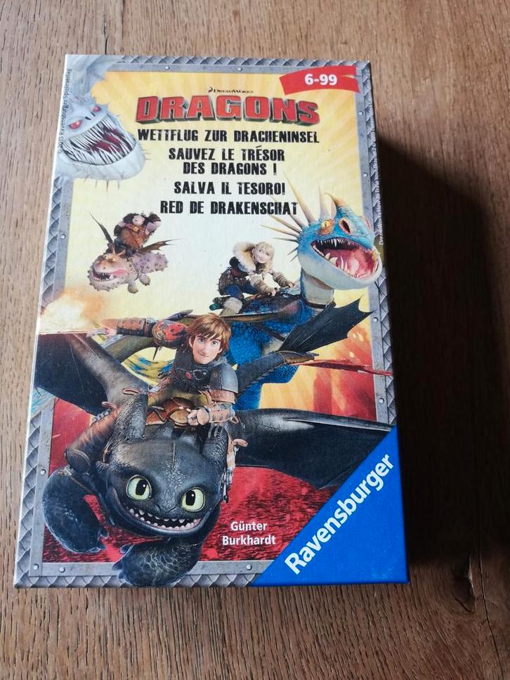 Ravensburger bordspel „Red de drakenschat”, Hobby en Vrije tijd, Gezelschapsspellen | Kaartspellen, Gebruikt, Een of twee spelers
