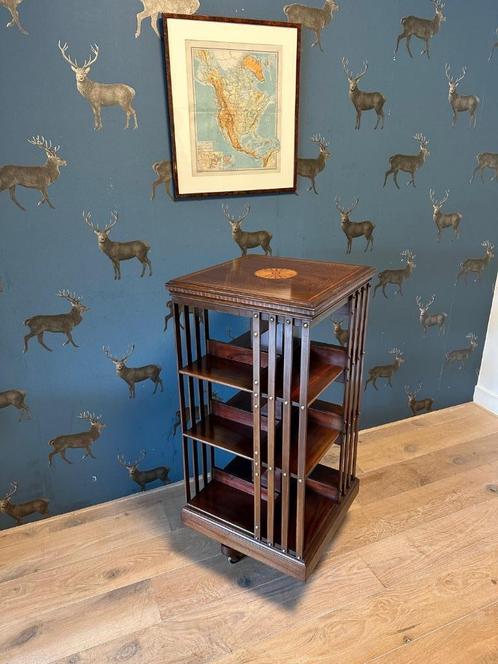 Antieke mahonie boekenmolen, Antiek en Kunst, Antiek | Kantoor en Zakelijk, Ophalen of Verzenden