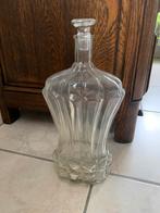 Oude glazen karaf met dop voor wijn of alcohol puntgaaf 37 c, Enlèvement
