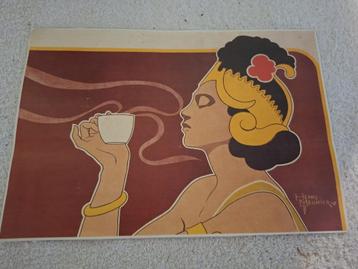 oude reclame affiche koffie Henri Meunier beschikbaar voor biedingen