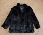 Bontjas zwart maat 44, Kleding | Dames, Jassen | Winter, Ophalen, Zo goed als nieuw, Maat 42/44 (L), Zwart