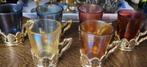 6 Verres à liqueur colorés, Antiquités & Art, Enlèvement