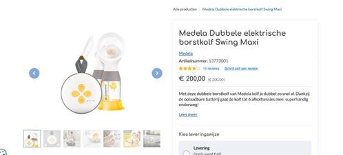 Medela Dubbele elektrische borstkolf Swing Maxi, Kinderen en Baby's, Babyvoeding en Toebehoren, Nieuw, Borstkolf, Ophalen of Verzenden