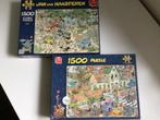 2 Puzzels 1500 stukken, Ophalen, 500 t/m 1500 stukjes, Gebruikt, Legpuzzel
