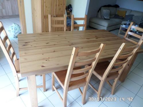 table salle a manger, Huis en Inrichting, Tafels | Eettafels, Gebruikt, 50 tot 100 cm, 150 tot 200 cm, Vijf personen of meer, Rechthoekig
