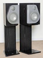 Revox Emetric Shelf, originele staanders, made in Germany, Audio, Tv en Foto, Luidsprekerboxen, Gebruikt, 60 tot 120 watt, Front, Rear of Stereo speakers