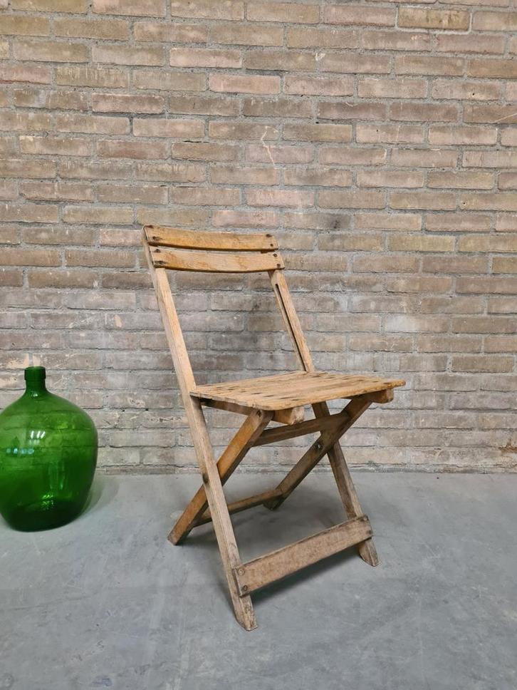 GRAND lot d'anciennes CHAISES PLIANTES vintage lot de chaise, Maison & Meubles, Chaises, Utilisé, Cinq, Six Chaises ou plus, Bois