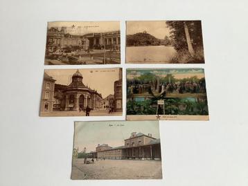 5 oude gelopen postkaarten Spa beschikbaar voor biedingen